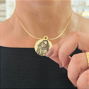 Colar 45cm Gravação a Laser Foto Realista