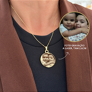 Colar 45cm Gravação a Laser Foto Realista