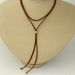 Colar Cordão Camurça Gravatinha