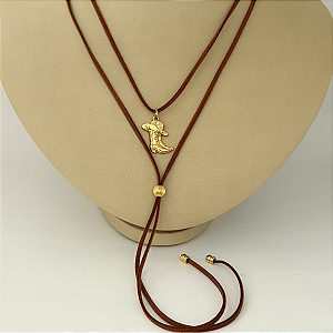 Colar Camurça Regulavel Bota Country