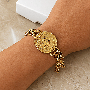 Pulseira Medalhão São Bento