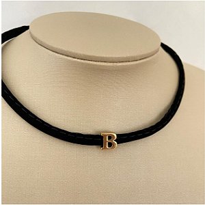 Choker Camurça Inicial Nome