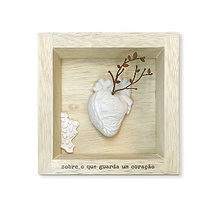 Quadro madeira coração anatomia Sobre o que guarda um coração