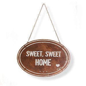 Placa ferro oval Sweet sweet home