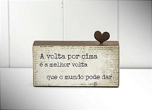 Bloco palavras id mini " a volta por cima e a melhor volta que o mundo pode dar.."