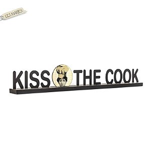 Frase de mesa café "kiss the cook"
