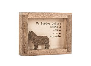 Quadro mini madeira border collie