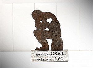 Bloco ferro silhueta "nenhum cnpj vale..."