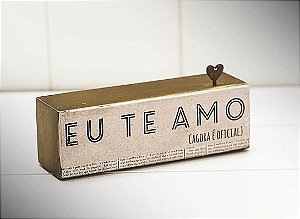 Mini bloco mdf "eu te amo..."