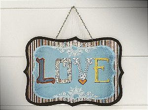 Placa id quatro pontas dupla love