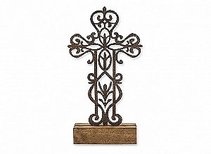 Crucifixo ferro vintage de mesa