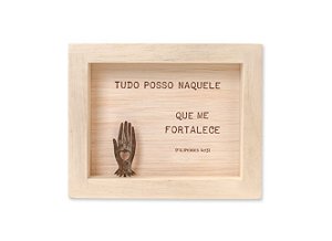 Quadro mini mad clara "tudo posso..."