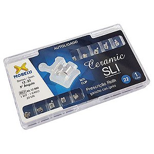 Kit Bráquete Cerâmico Autoligado Ceramic SLI Roth .022” - Morelli ( 10.12.900 )