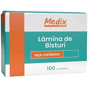 Lâmina de Bisturi Aço Carbono nº 15 -Medix