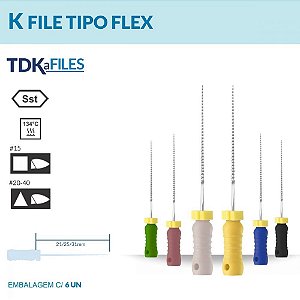 Lima K-File Tipo Flex 21 mm - TDK