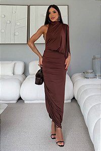 Vestido Longo Sofisticado Um Ombro Só