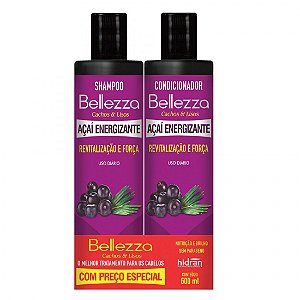 Kit Bellezza Shampoo+ condicionador Açaí Energizante 600ml
