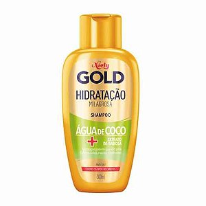 Shampoo Niely Gold 275ml Hidratação Milagrosa Água de Coco