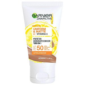 Hidratante Facial Garnier 40G Uniforme & Matte Morena FPS50