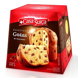 Panettone Casa Suíça 400g Gotas De Chocolate