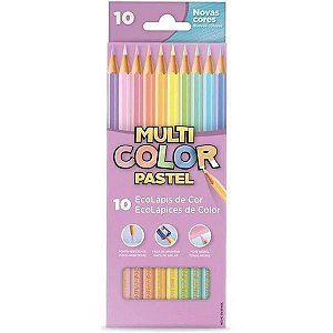 Lápis De Cor Multicolor Pastel 10 Cores