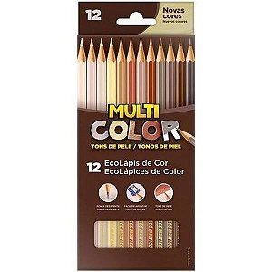 Lápis De Cor Multicolor 12 Cores Tons De Pele