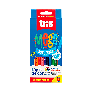 Lápis De Cor Tris Com 12 Cores Mega Soft Color
