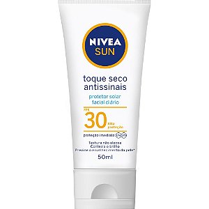 Protetor Solar Nivea Facial Toque Seco Antissinais FPS30 50ml