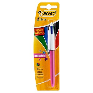 Caneta Bic 4 Cores 1.0 Metalic