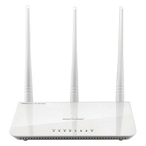 Roteador Wireless Multilaser 300Mbps C/3 Antenas RE163V Branco