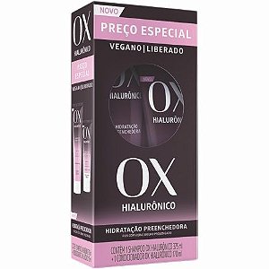 Kit Ox  Shampoo 375ml e Condicionador 170ml Hialurônico