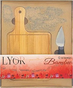 Conjunto Para Queijo Tábua De Bambu E Faca 12x20 cm Lyor