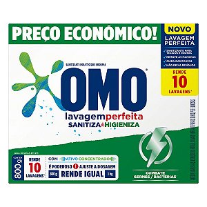 Sabão Em Pó Omo Sanitiza Lavagem Perfeita 800g