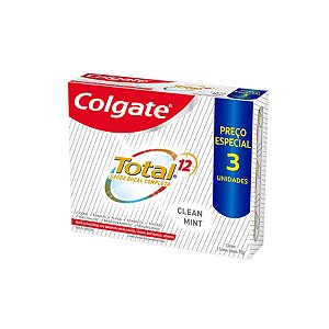 Creme Dental Colgate Total 12 Com 3  Clean Mini 90g