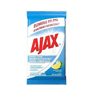 Toalhas Desinfectante Ajax Com 40 Antibacteriana