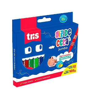 Giz Cera Tris Jumbo 12 Cores