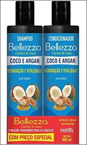 Kit Belleza Shampoo + Condicionador Coco Argan 600ml