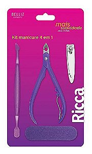 Kit Manicure Ricca 1672 4 em 1