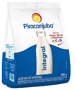 Leite Em Pó Piracanjuba Integral 800g