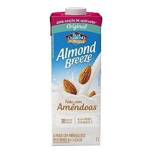 Bebida Amêndoas Breeze Almond 1L Original Zero Açúcar