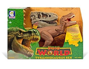 Boneco Cotiplas Dino World Tyra Rex