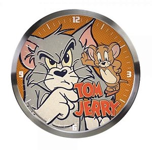 Relógio De Parede Tom E Jerry Alumínio