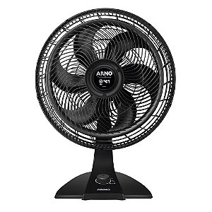 Ventilador Arno Turbo Force 2 em 1 Mesa e Parede Preto VF42 220V