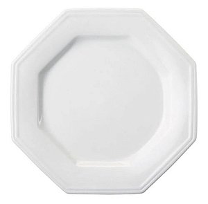 Prato Raso Sobremesa Em Porcelana Branca 20cm - Schmidt