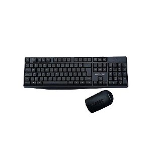 Teclado + Mouse Multilaser Sem Fio Preto