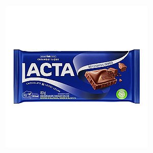 Barra De Chocolate Lacta Ao Leite 80g
