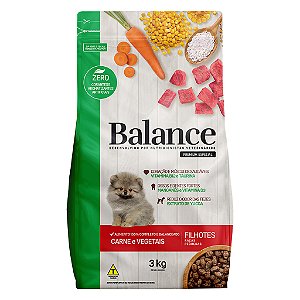 Ração Balance 3kg para Cães Filhotes Carne e Vegetais