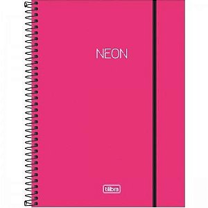 Caderno Neon Rosa Tilibra 10 matérias