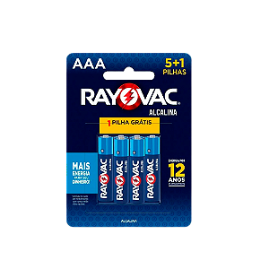 Pilhas Rayovac AAA com 6 unidades