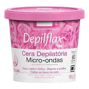 Cera Depilatória de Micro-ondas Rosas Depilflax 100g